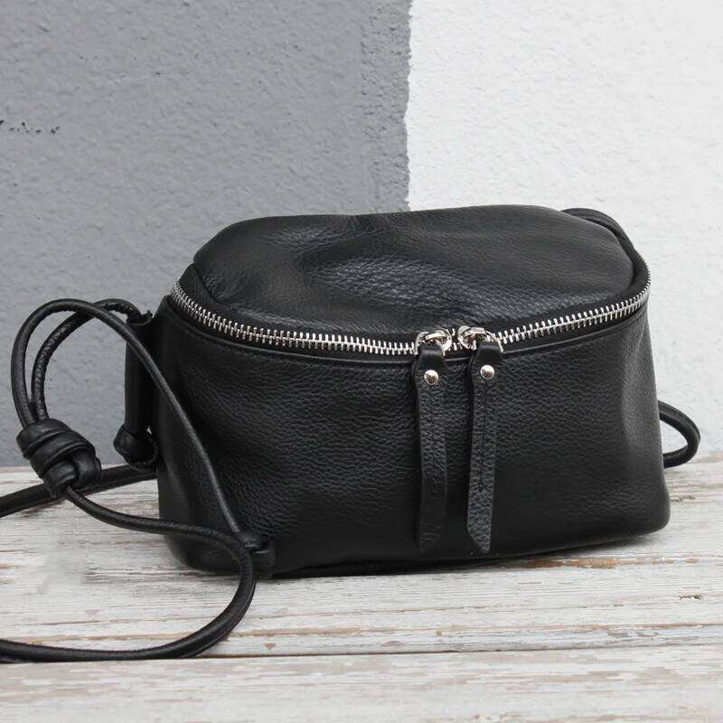 Real Leather Mini Square Women Fashion Lightweight Crossbody Thin Strap Samll Handbag Everyday Purse Shoulder Bag