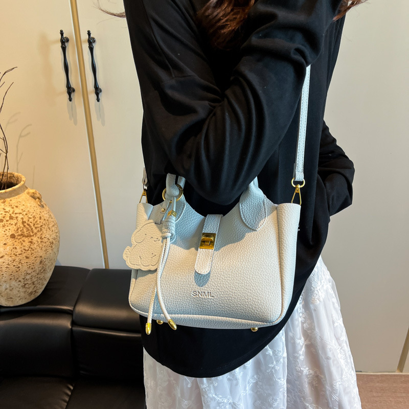 designer Korean Style Handheld Basket Bag for Women, Unique Design Handbag, 2025 New Large Capacity Bucket Bag, Shoulder Bag