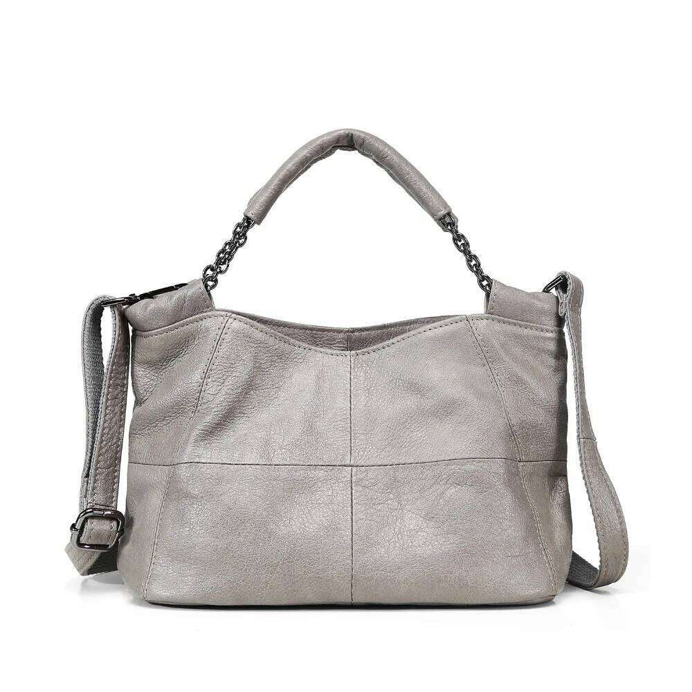 Woman Handbags Genuine Leather For Women 2023 Famous Designer Plaid Casual Totes Chains Crossbody Bags Ladies Shoulder Bag