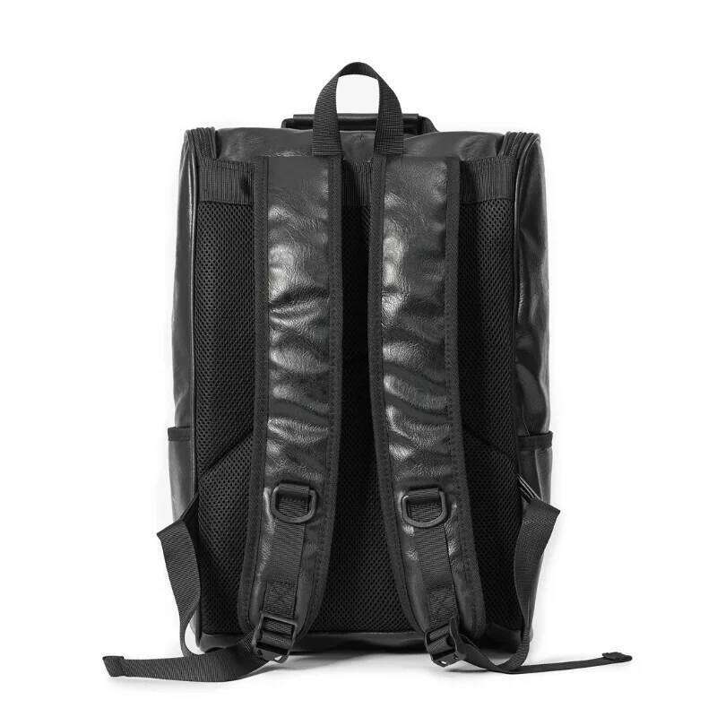 Fashion Men's Casual Solid Leather Men High Capacity Travel Backpack Schoolbags Brand Design Back Packs Bags