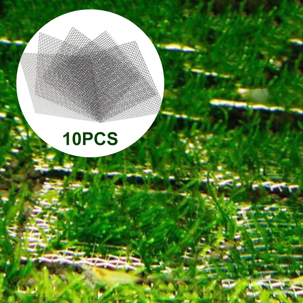 10PCS Aquarium Stainless Steel Wire Mesh Pad Moss Water Grass Fixed Landscape Decoration Fish Tank Stainless Steel Wire Mesh Pad 250604