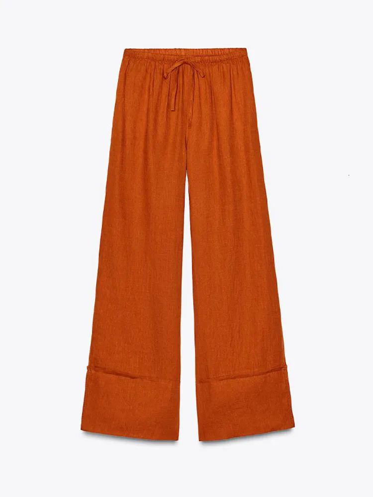 Casual Solid Shirt Pants Suit Women Lapel Single Breasted Loose Shirt Wide Leg Drawstring Trouser 2025 Spring Fashion Female Set 250605