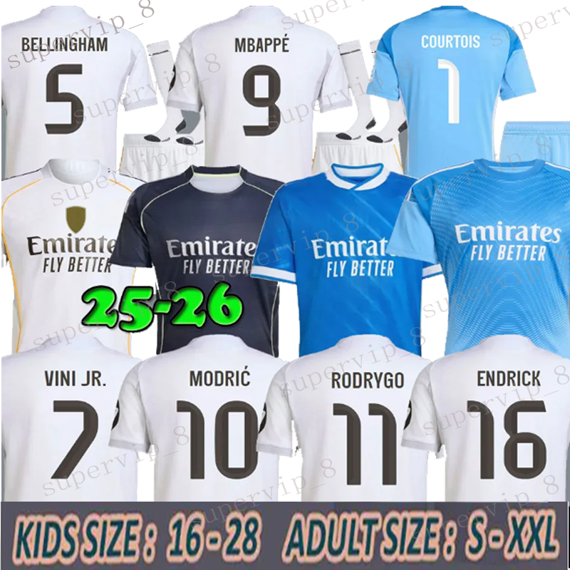 24/25/26 MBAPPE VINI JR Soccer Jersey Real 2025 BELLINGHAM RODRYGO VALVERDE Player Football Shirt MODRIC CAMAVINGA ARDA GULER COURTO Fourth camiseta men kids