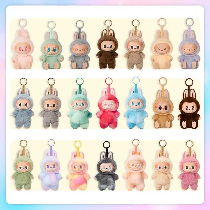 For Labubu Doll Blind Box The Monsters Face Macaron Heartbeat Enamel PVC Figurine Tabletop Ornament Kawaii Kid Birthday GiftsXJ250607