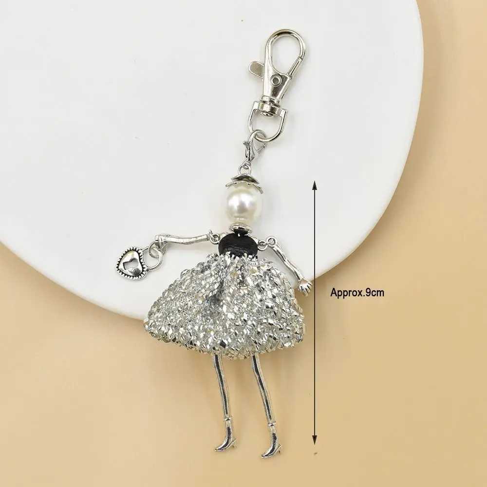 Fashion Trendy Charm Keychain Handmade Cute Doll Bag Pendant Key Ring Women Car Pendant Metal Key Chain Girl Gift Accessories XJ250607