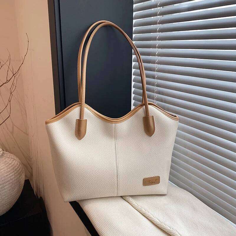 2025 Retro Convertible Tote Bag Women's Spacious Shoulder Purse Vintage Work Commute Minimalist Casual Crossbody Handbag