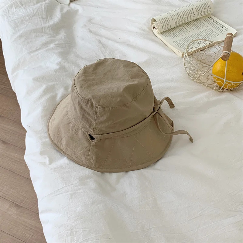 Japanese Drawstring Homemade Handmade Hat Fisherman Hat Women Summer Quick-drying Lightweight Sun Protection Sun Hat Basin Hat 250606