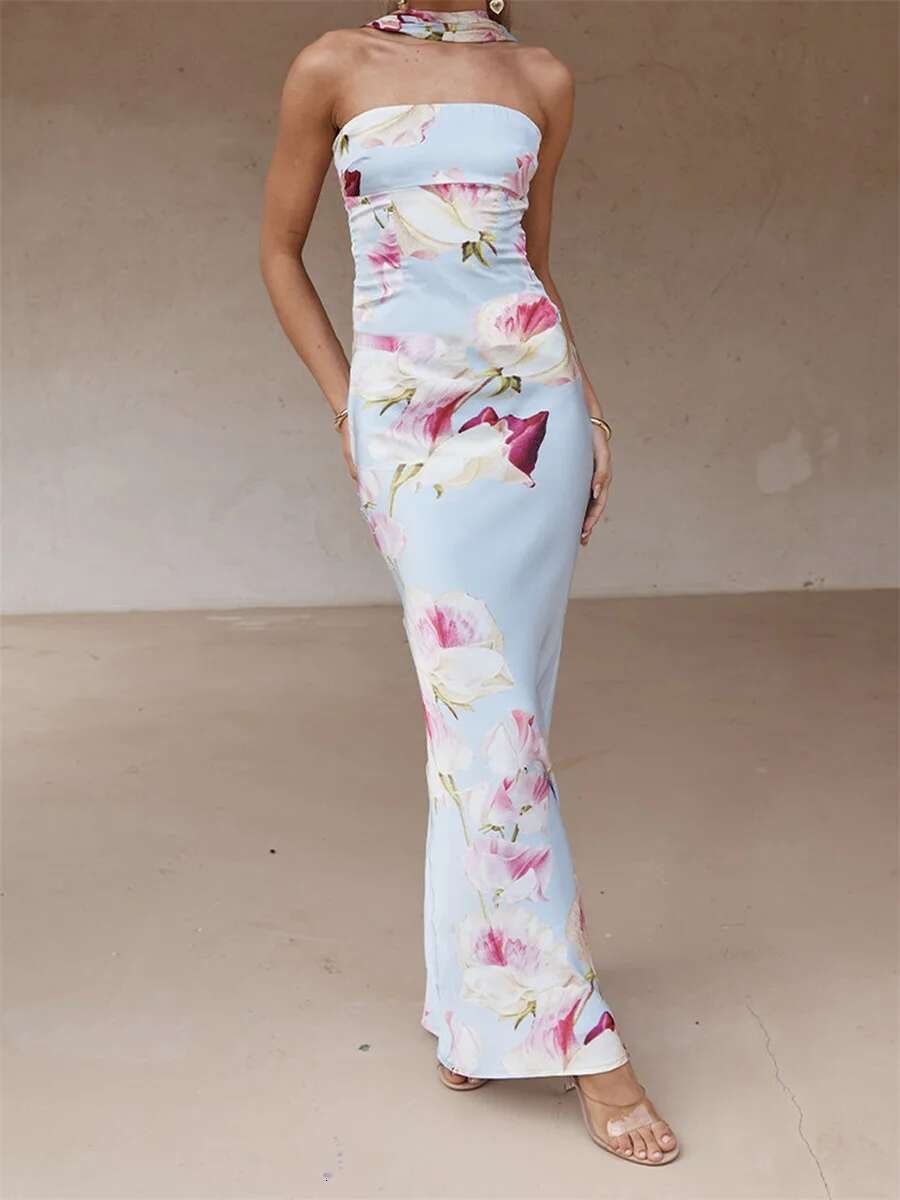 Elegant Maxi Dress with Boho Floral Print and Off-shoulder Design Perfect for Summer Parties and Beach Vacations
