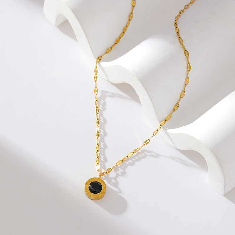 EILIECK 316L Stainless Steel Black Zircon Necklace s Earrings Set For Women New Trendy Gift Waterproof Jewelry 3-Set Z250607