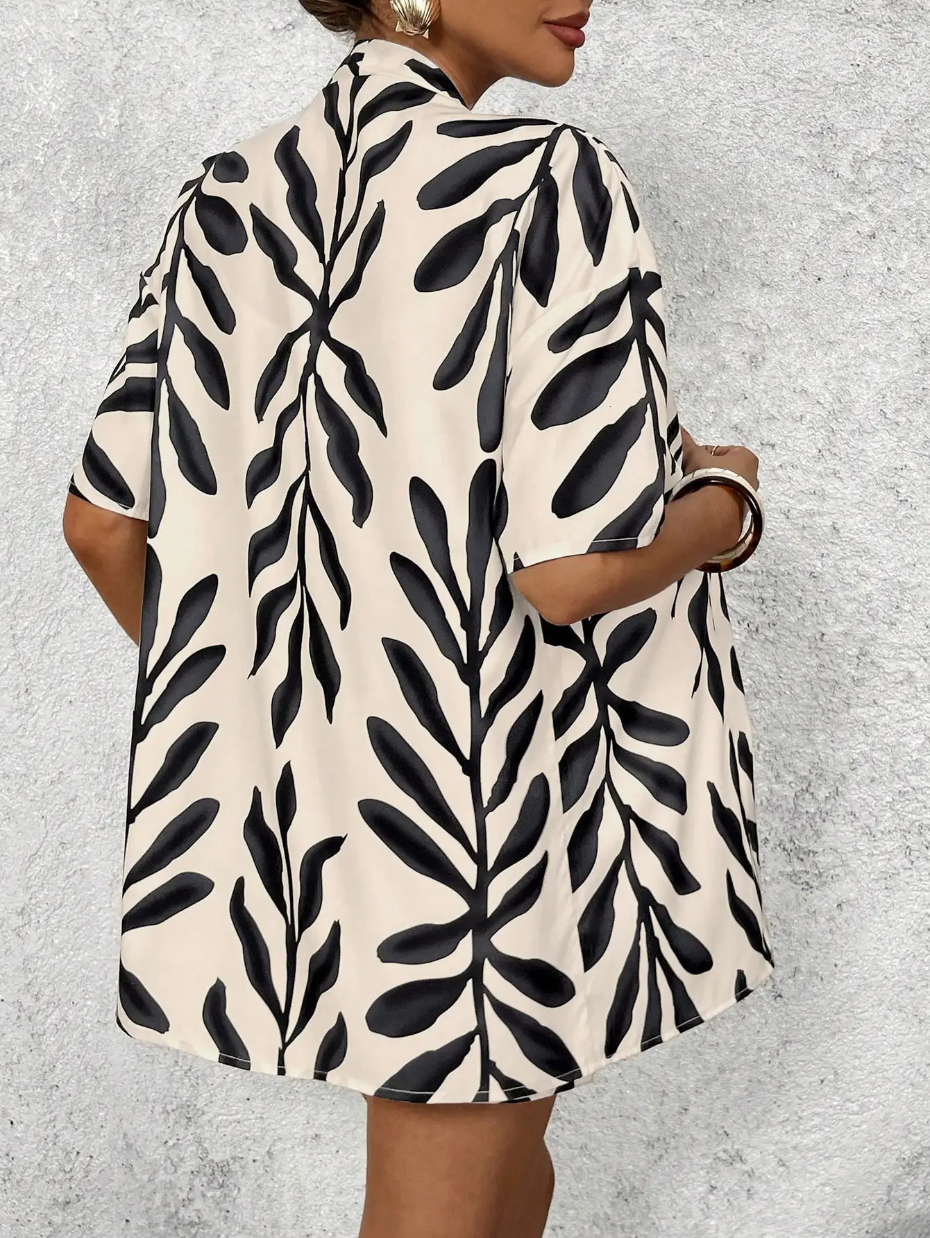 Woman Lady Set Casual Geometric Blouse Holiday Loose Shorts Short Sets Woman 2 Piece Set Outfit Summer Womens suit Good Selling 250605