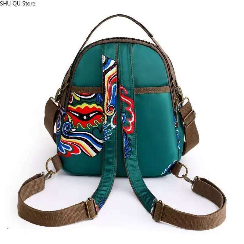 2025 Spring New Designer Printed Waterproof Oxford Fabric Ladies Backpack Large Capacity Travel Bag Bolso Mujer