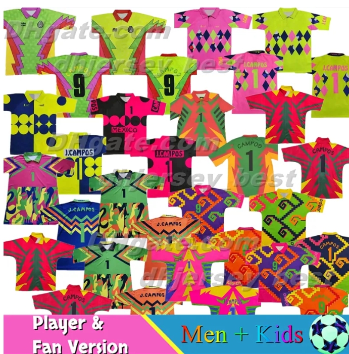 92Retro Jorge Campos Soccer Jerseys El inmortal Campos J Navarrete bright contributed portero goalie shirts 92 93 95 98golfS Football Shirts goalkeeper