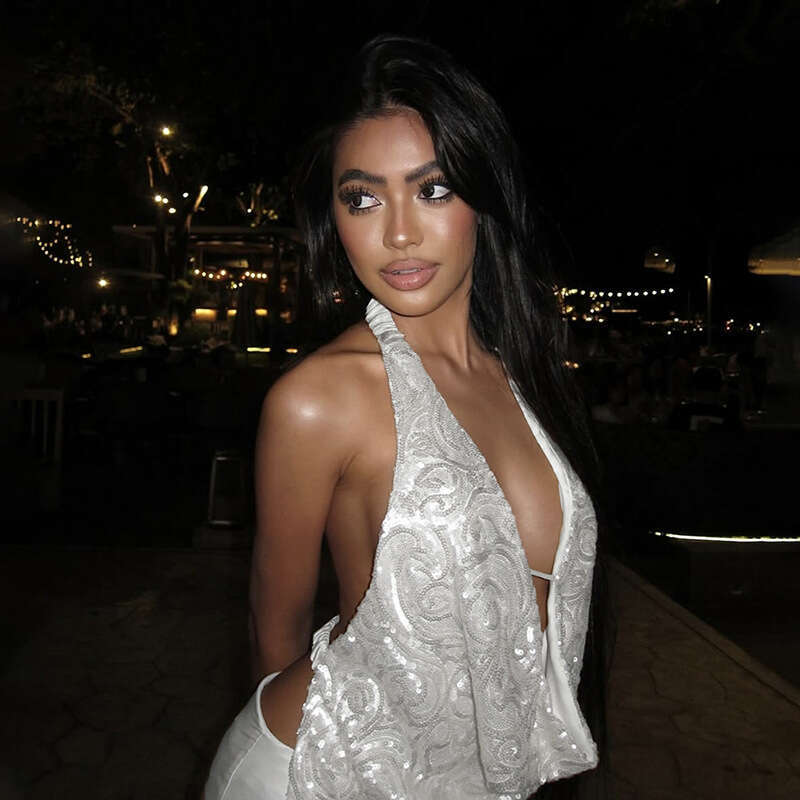 European American Style Spring and Summer Women's Solid Color Slim Fit Halter Neck Tank Top High Waist Bodycon Skirt 2025 New Casual Fashion Tren