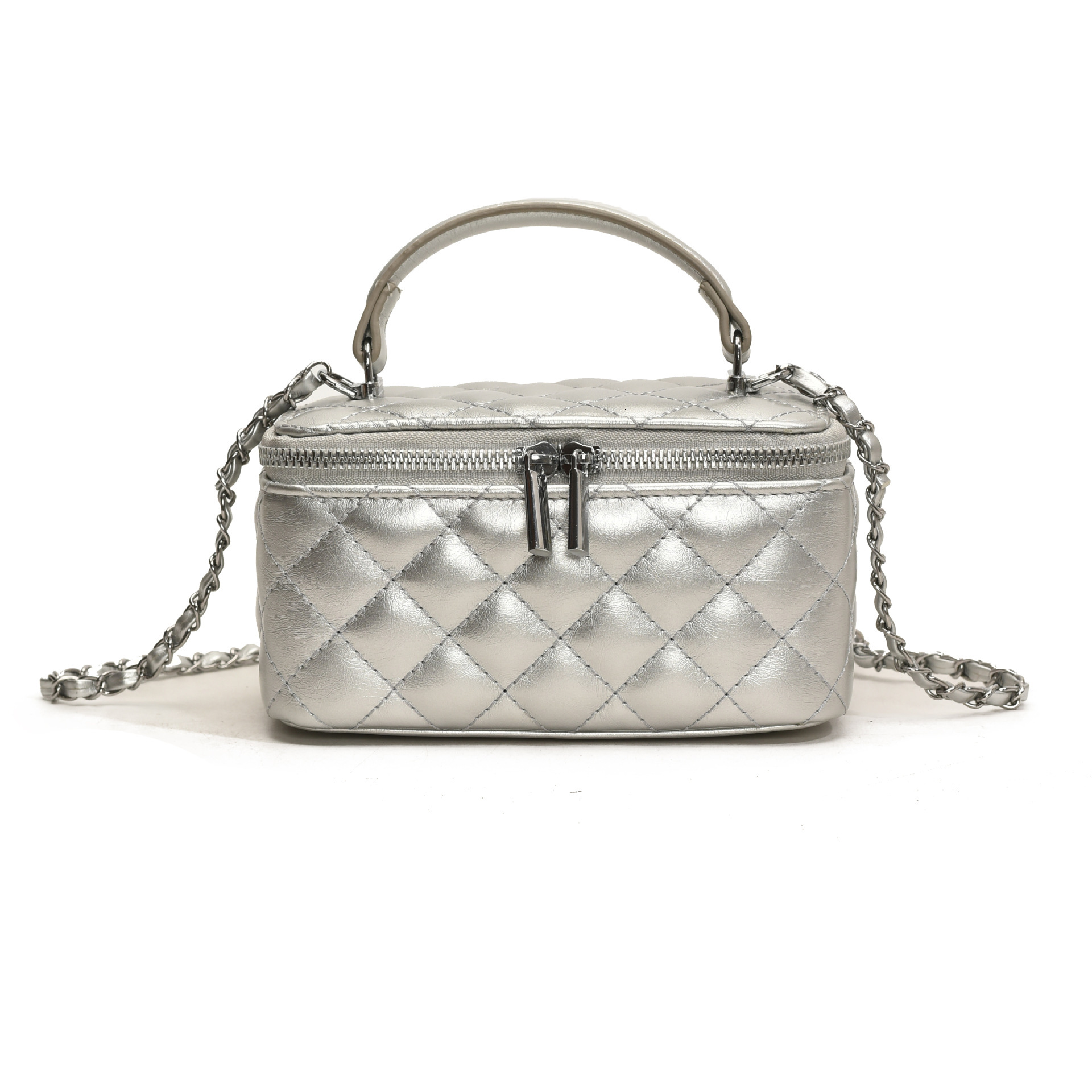 designer High-end Quilted Handbag with Chain Strap 2025 Spring New Versatile Simple Elegant Small Square Bag Single Shoulder Crossbody Bag