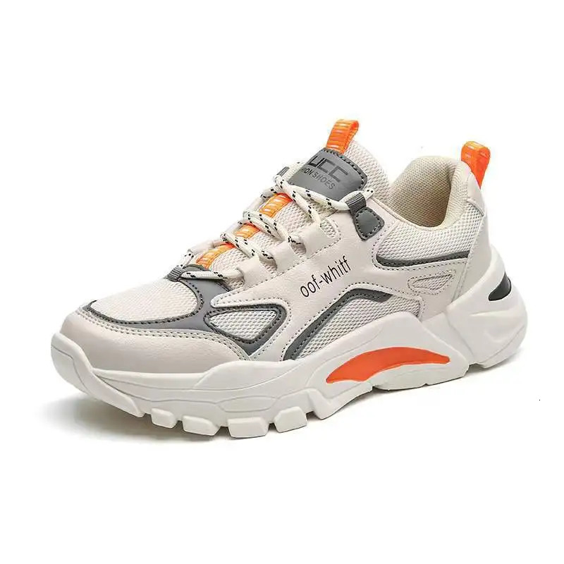 Mens Shoes Sneakers Lace Up 2025 Spring Breathable Casual Sneakers Leisure Soled Comfort Non Slip Outdoor Running Shoes 250603