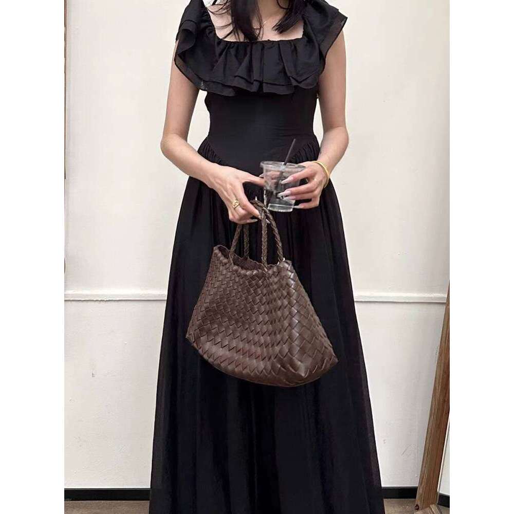 Large Capacity New Summer Handwoven Basket Tote Shoulder Bag for Women