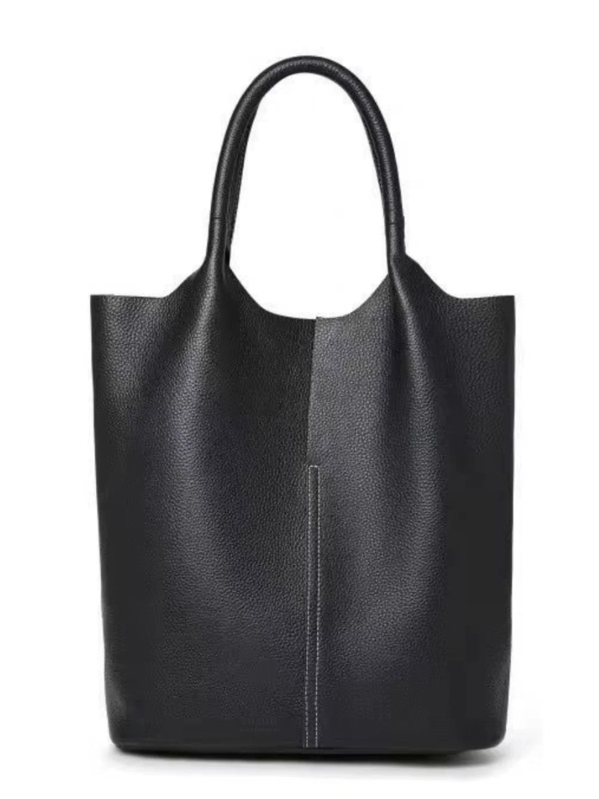 Sophisticated Ladies' Shoulder Bag Made from High-Quality Cowhide Stylish & Practical Genuine Leather Bucket Style