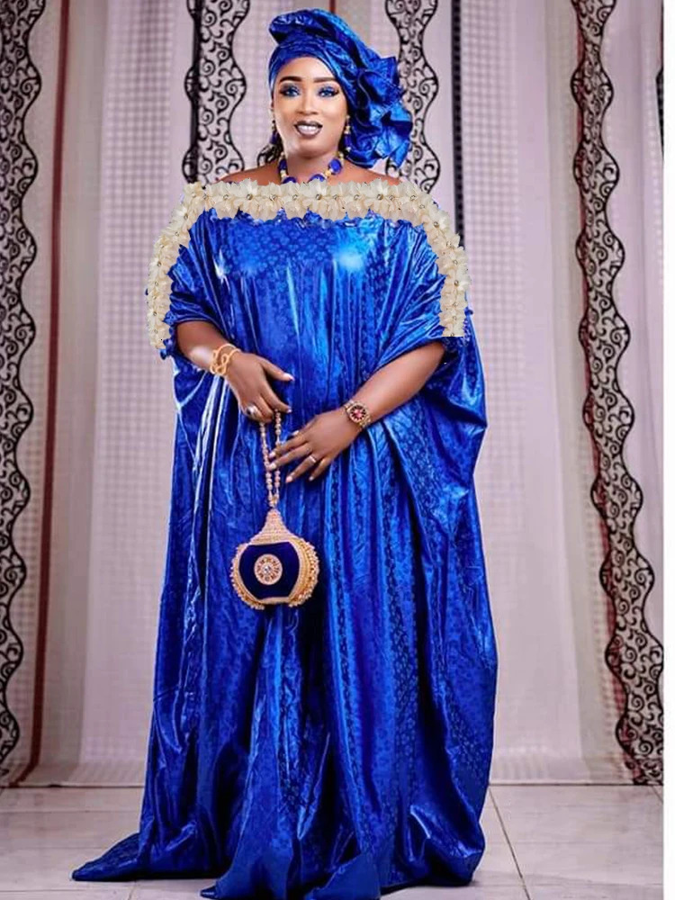 Bazin Riche Turkey Dresses African Dashiki Robe For Gambia Guinea Traditional Wedding Party Clothing Basin Long Dress 250603
