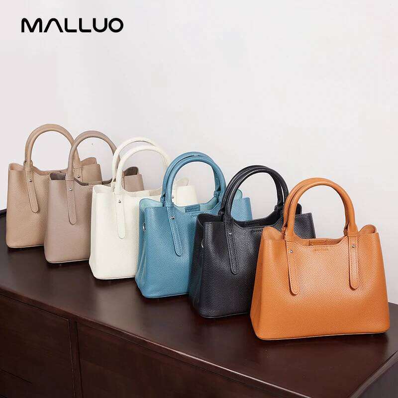 Female Fashion Designer Handbags Women's Cow Genuine Leather Shoulder Bag Ladies Retro Cowhide Tote Crossbody Bags Girls