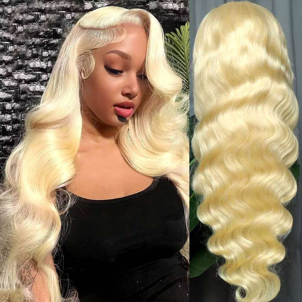 NAMM 613 Wig 13x6 Blonde 250% Density Body Wave Lace Front Wigs Human Hair Pre Plucked 26 Inch