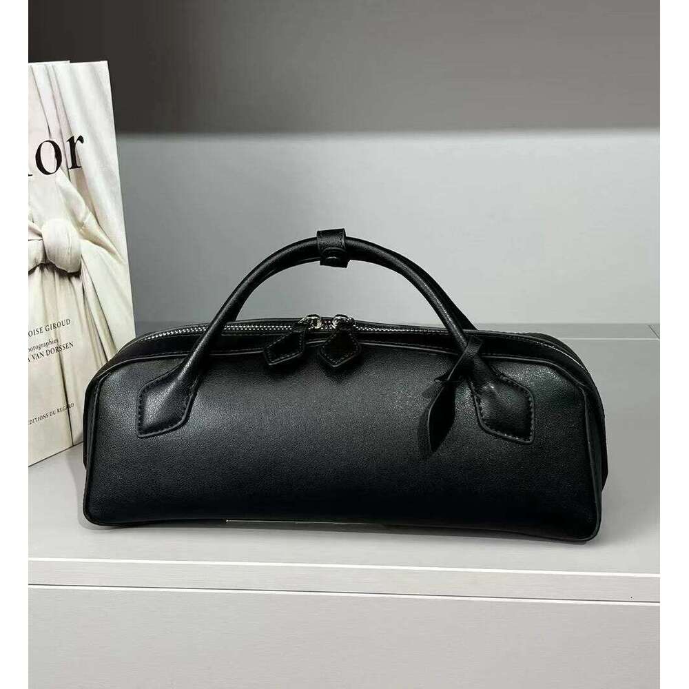 Niche Design Cowhide Vintage Sausage Bag Handbag 250605