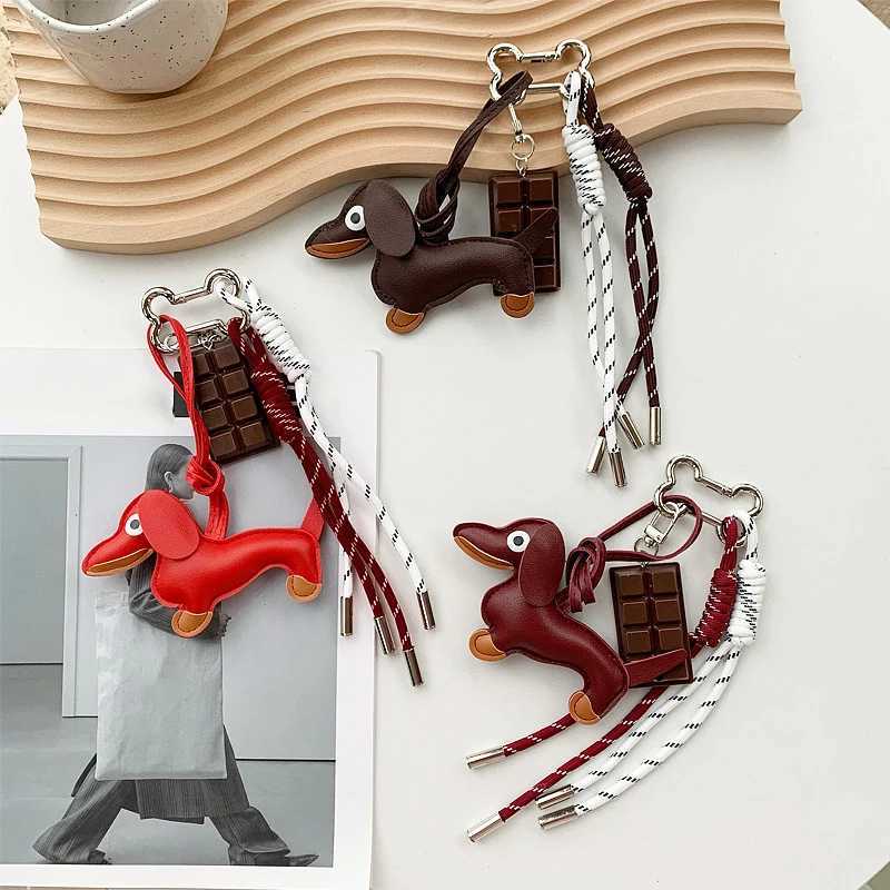 Braided Rope Dachshund Keychain Pendant Ruths Style Phone Bag Accessory Suitable for Handbags XJ250607