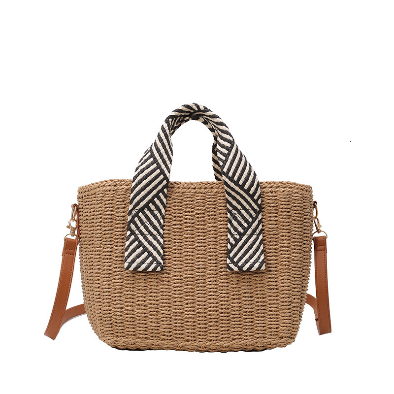 designer New Single Shoulder Handbag Straw Bag Tote Bag Beach Vacation Handbag Large Capacity Versatile Beach Woven Bag