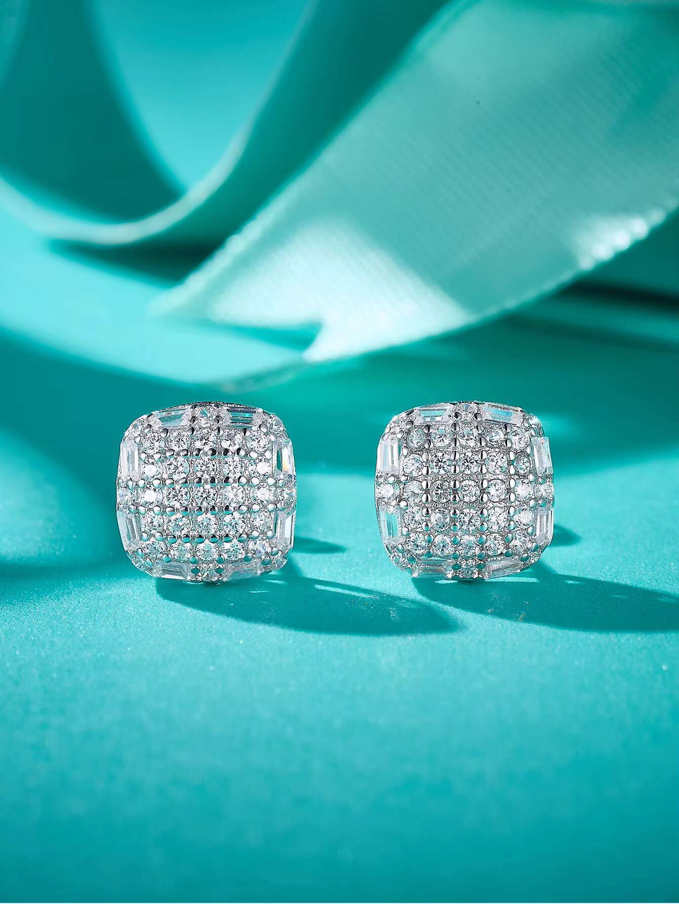 925 Sterling Silver VVS Moissanite Earrings Iced Brilliant Cut Diamond Stud Men Women Fine Dangle VVS Moissanite Diamond Earring