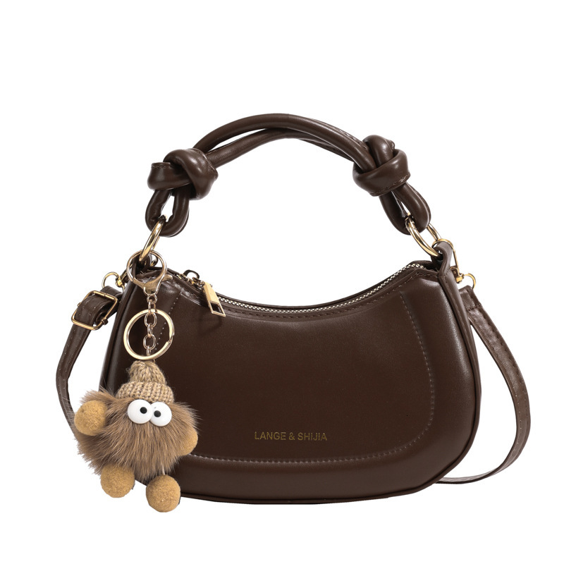 Luxury Brand Designer Bag Trendy Fashion Versatile Popular Solid Color Knotted Handbag 2023 Autumn Winter New Korean Style Crossbody Bag For Women