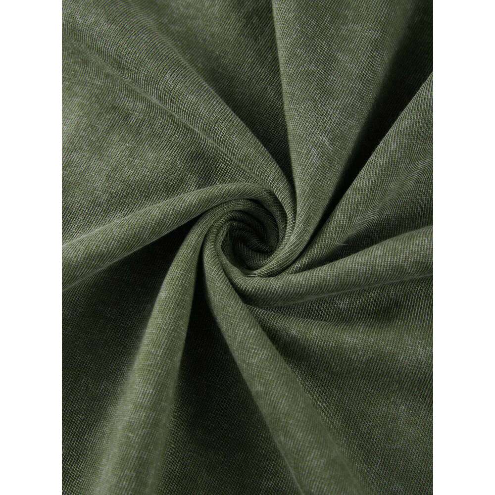 First Mate Prints Washed Women Holes T-Shirt Cotton Breathable T Shirts Trendy Unisex Tee Top Soft Loose Vintage Short Female