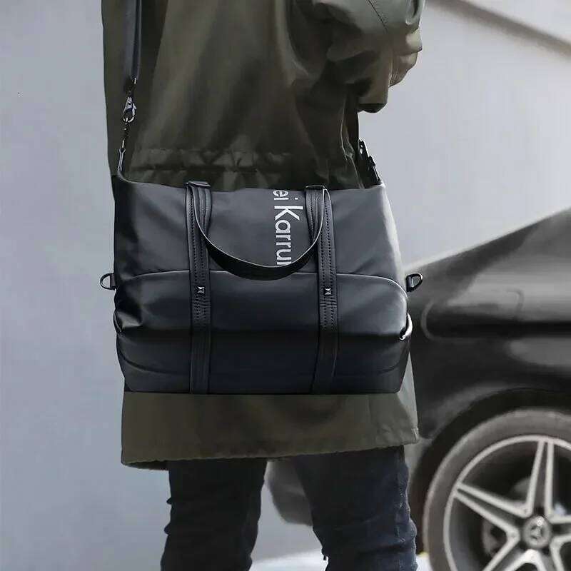 Casual Men's Hand Lightweight Travel Handbags Waterproof Oxford Crossbody Bags Men Large Capacity Business Briefcase Bag