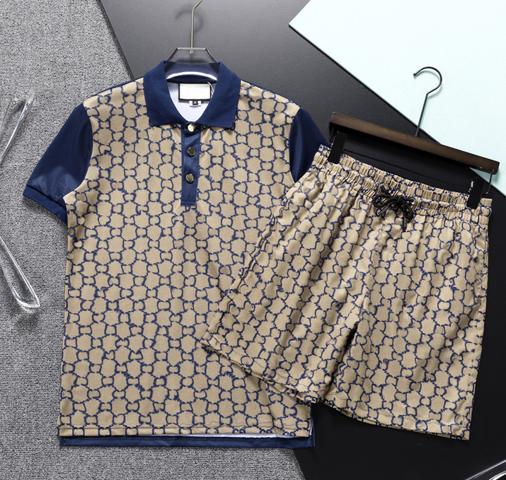 designer tracksuit mens shorts and t shirt set mens tracksuit polo tracksuit set summer tracksuit man shorts mens beach tracksuits short sleeved suit #22