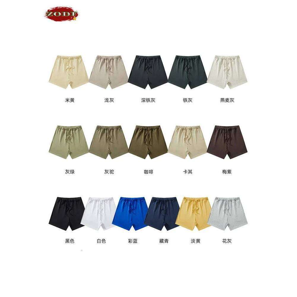 ZODF Solid 2024 Summer 400gsm Cotton Shorts For Men Women Unisex Loose Comfortable Short Pants Brand Bottoms HY0783