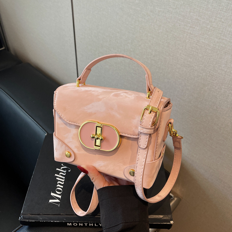 Free Shipping Designer Bag Korean Style Fashionable Contrasting Color Square Bag High-end Handbag Small Fragrance New Style Versatile Women's Cro