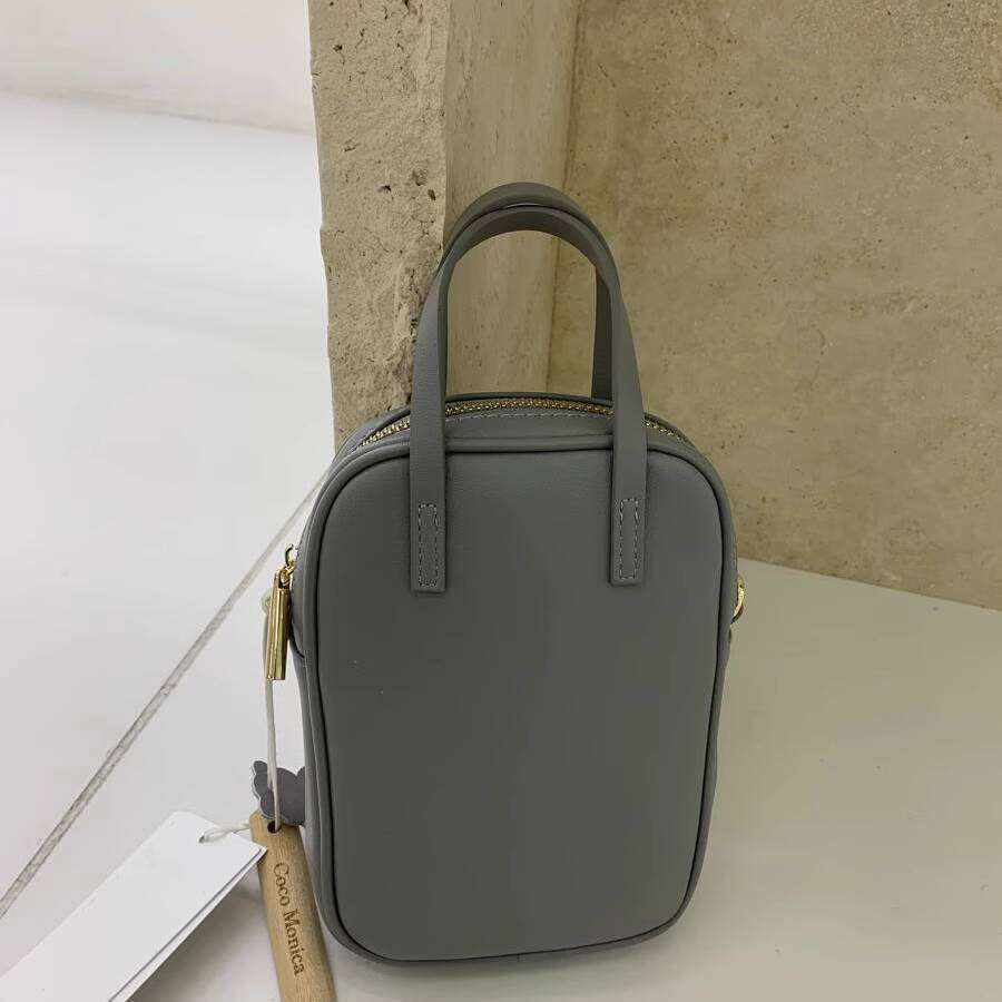 Korean Style Candy Color Top Layer Cowhide Phone Exquisite Handbag Genuine Leather Shoulder Crossbody Small Bag for Women