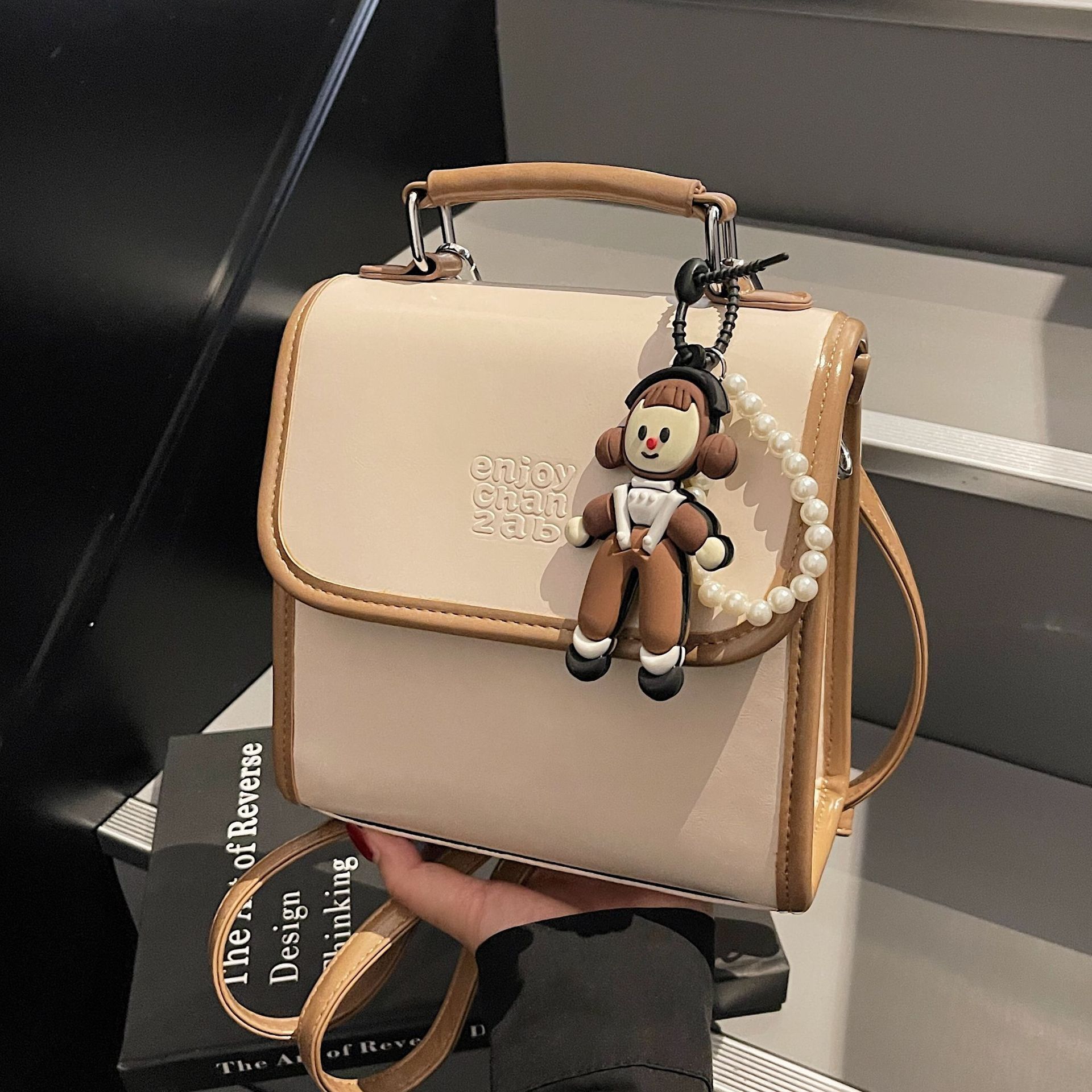 designer Vintage Bag for Women Spring Summer Handbag 2025 New High-end Simple Small Square Bag Multifunctional Casual Backpack