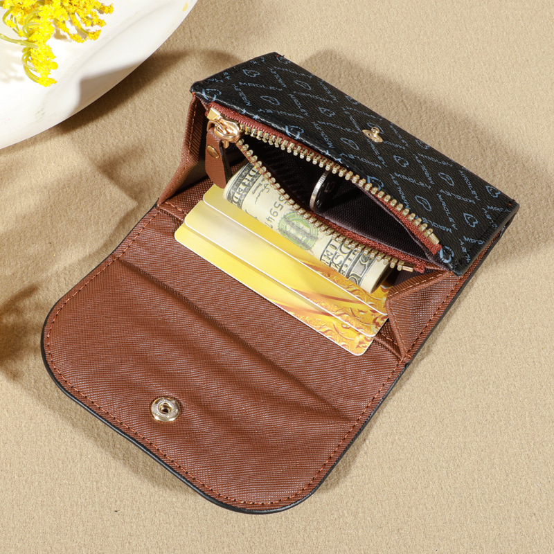 Free Shipping New Designer Bag Women's Wallet Hot-selling Coin Purse Letter Heart Flower Material Clutch Bag Card Bag Credit Card ID Card Bag Bus