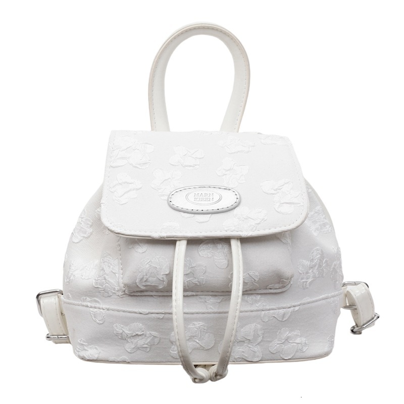 designer Korean Style Simple Backpack 2025 New Model for Female College Students, Compact and Lightweight Backpack with High-Quality Texture, Bucket B