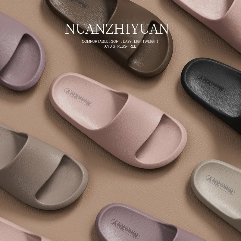 Women Cloud Slippers Men Summer EVA Non-slip Bathroom Shoes Couple Unisex Home Indoor Outdoor Beach Sandals 250605