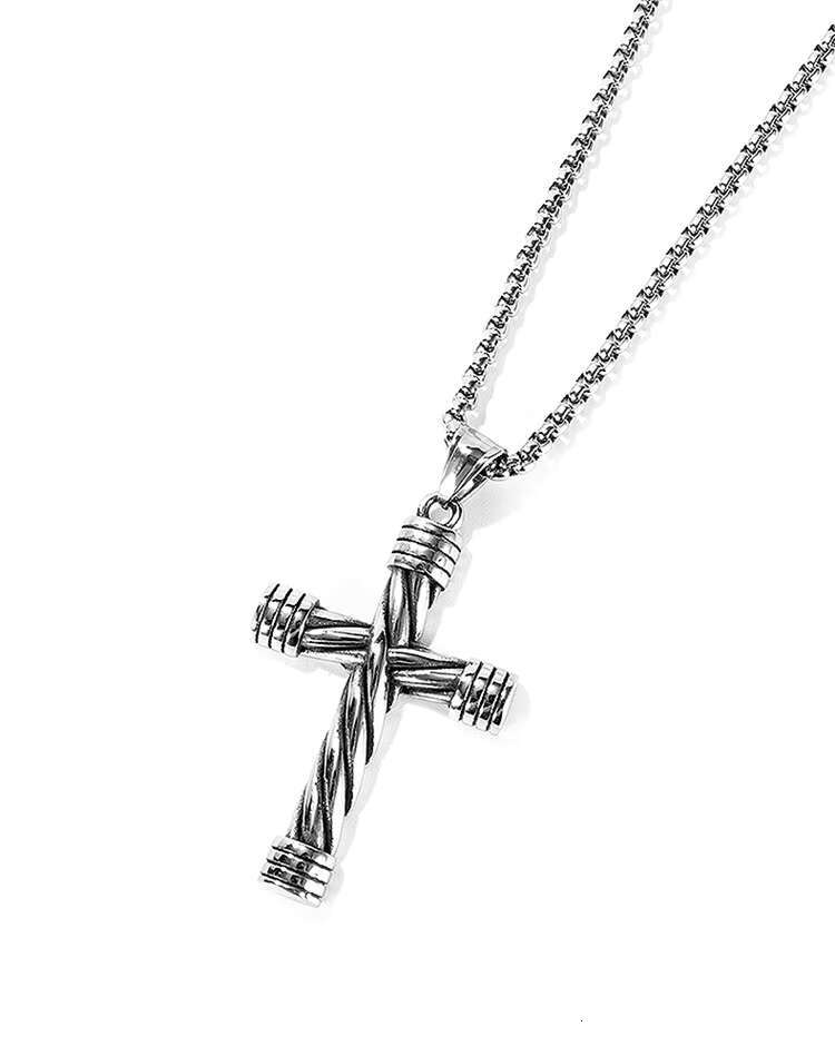 2021 New Fashion Cool Men Steel Jewelry Cross Pendant Necklace in Stock