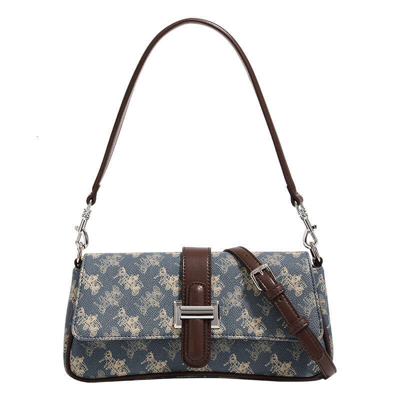 Trendy Niche Popular High-End for Women 2024 New Fashion Single Shoulder Crossbody Versatile Baguette Underarm Bag