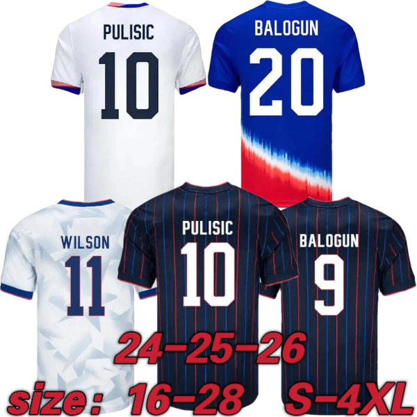 2024 2025 2026 USAS PULISIC Soccer Jerseys McKENNIE ADAMS WEAH REYNA MUSAH BALOGUN ROBINSON HEAPS DUNN National team football Men women kids shirt