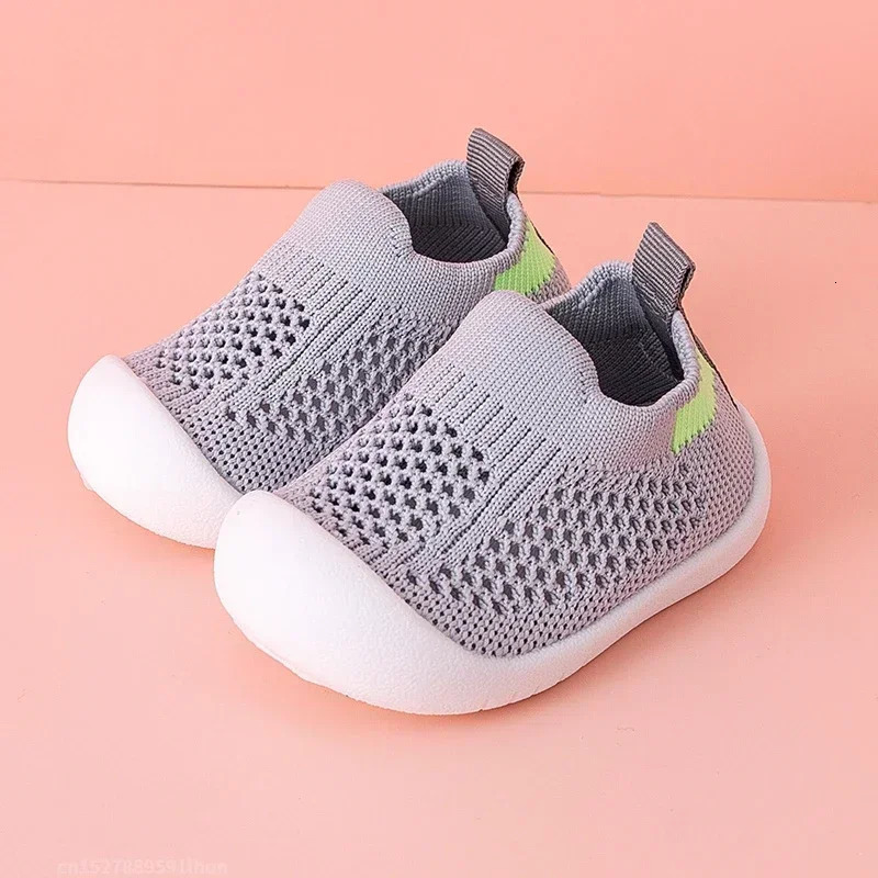 Breathable Knit Mesh Walking Shoes for Kids Spring Summer Soft Sole AntiCollision Unisex Pastel Casual Sneakers Toddlers 13Y 250604z
