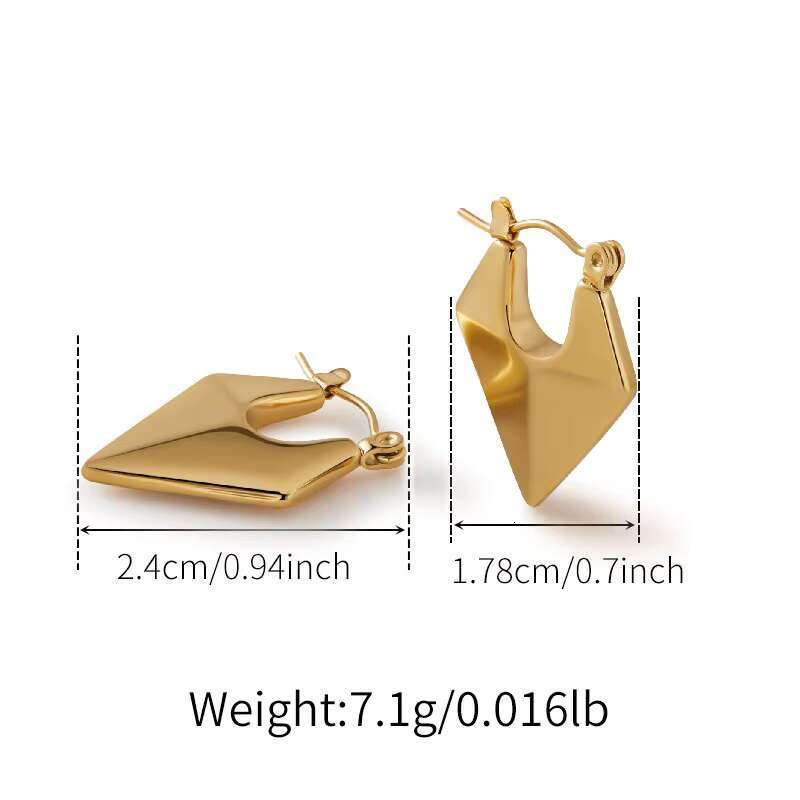 Hot Sale New Bohemian Style Stainless Steel Waterproof Earrings Plated With 18K Gold Non Fading Small Huggie Earrings for Women