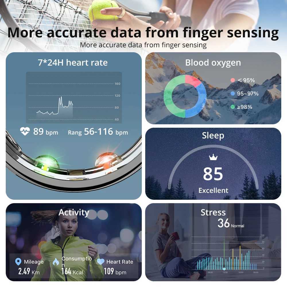 COLMI R10 Smart Ring with Charging Case for Men Wen Health and Sleep Monitor 5ATM Waterproof Mti-sport ModeC250607