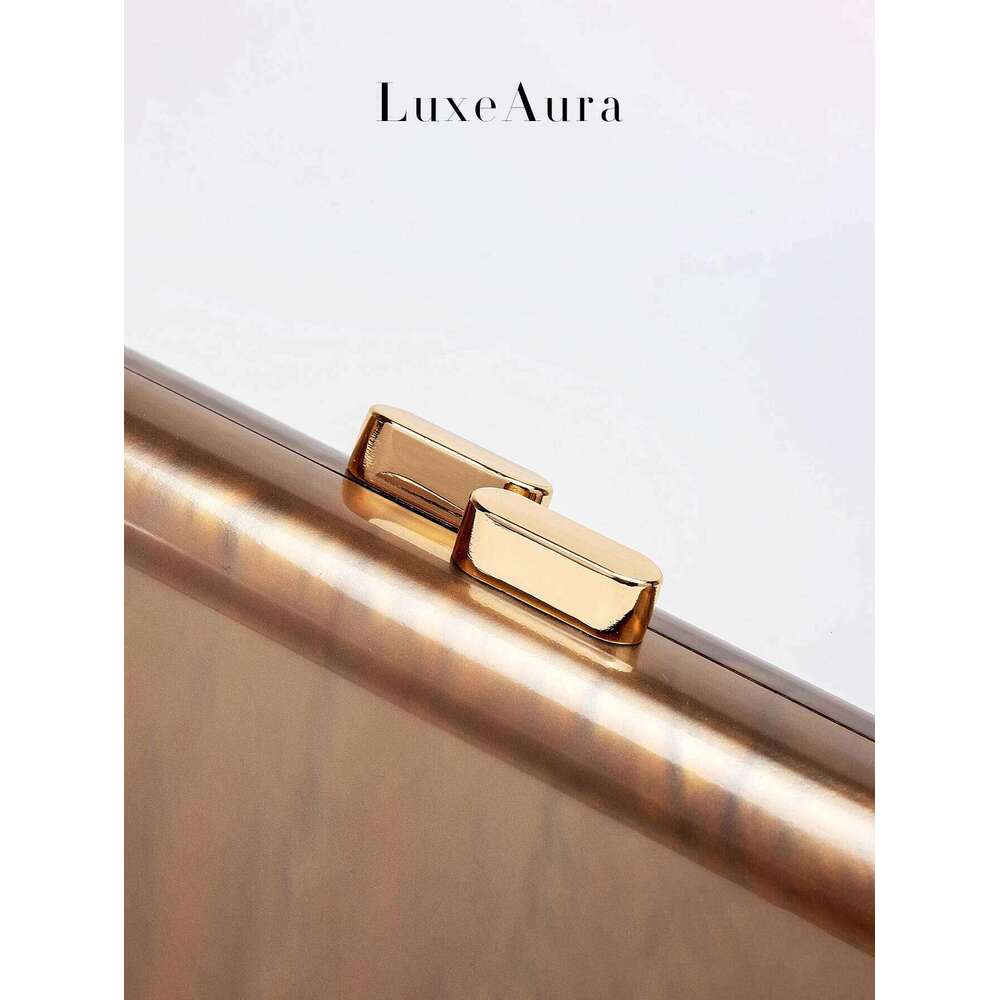 European And American Fashion Retro Pure Color Acrylic Square Box Versatile New Banquet Party Wedding Clutch Single Shoulder Crossbody Bag