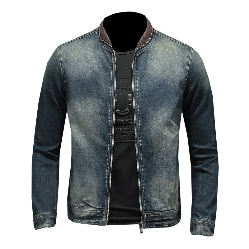 Spring Autumn Men Denim Jackets Mens Casual Classic Cotton Coat Outwear Male Trend Solid Color Jeans 250530