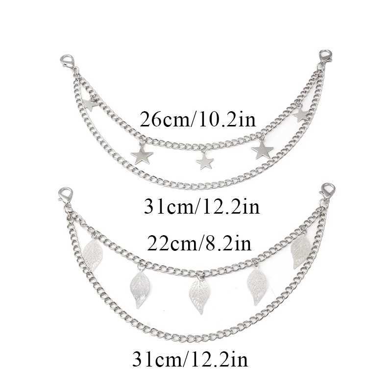 Multi-layer Metal Bag Chain Decoration Accessories For Handbags Handle Chain Pendant With Lobster Buckle Heart Stars Bag Chains XJ250607