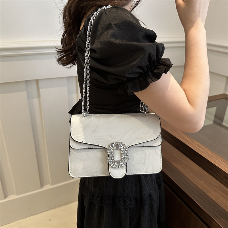 Luxury Brand Designer Bag Elegant Simple Fashion Korean Style Chain Shoulder Crossbody Bag For Women 2024 Summer New Trendy Versatile Small Square Bag