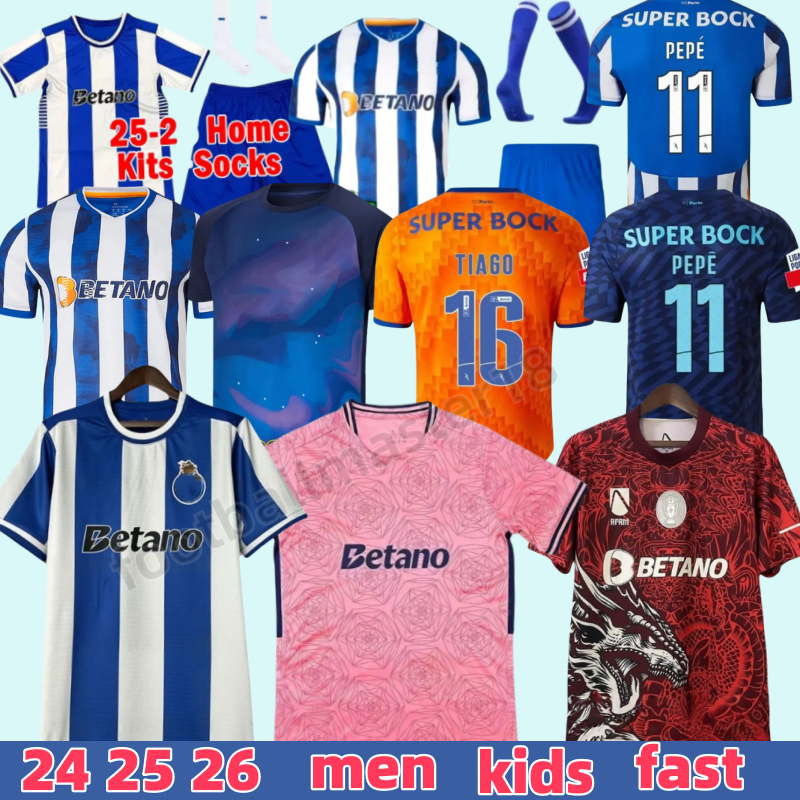 Short sleeve maillot porto jersey 25 26 men kids kit Pepe, Sergio Oliveira, Mehdi, Luis Diaz, Matheus, EVANILSON Dragon VITINHA 2025 football shirt
